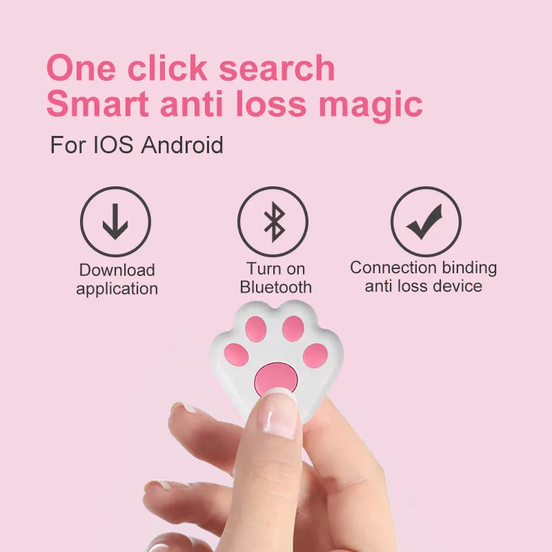 1PC Smart High Quality GPS Tracker Mini Bluetooth Anti-Lost Device Locator Tracer For Pet Dog Cat Dog GPS Tracker Accessories